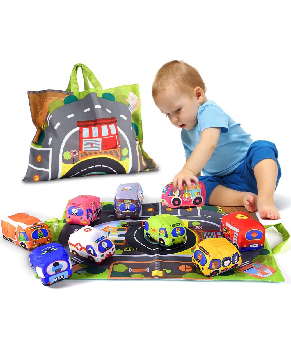 Soft Car Toy Set with Play Mat for 1 Year Old Baby Toddlers Boys and Girls ( 9 Vehicle and a Play mat/Storage Bag) | Baby Toy...