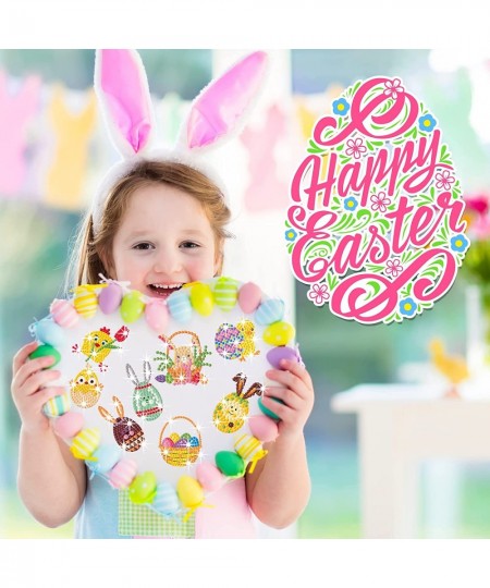 26 PCs Easter Diamond Painting Stickers Kits for Kids- Fun DIY Arts and Crafts Paint by Number Kits (Easter-Small gem) $19.20...