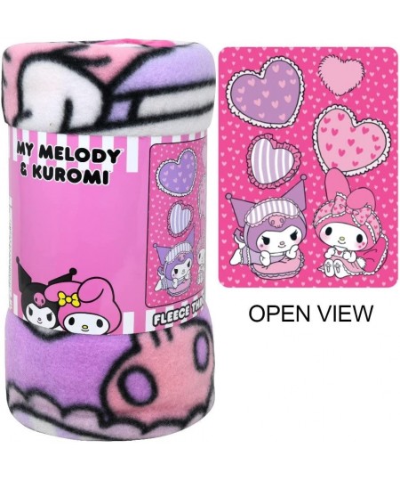 Sanrio Hello Kitty Fleece Blanket Set - My Melody and Kuromi Blanket Bundle with Hello Kitty Stickers and More for Kids Full ...