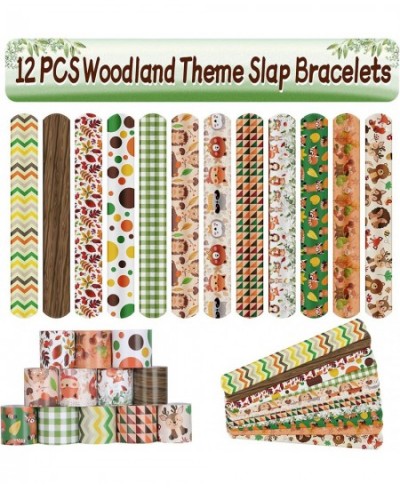 Woodland Party Favors 84 PCS Forest Animals Theme Masks Sticker Keychains Straws Slap Bracelets Bubble Sticks Gift Bags for K...