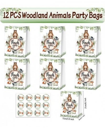 Woodland Party Favors 84 PCS Forest Animals Theme Masks Sticker Keychains Straws Slap Bracelets Bubble Sticks Gift Bags for K...