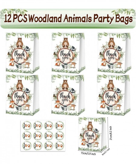 Woodland Party Favors 84 PCS Forest Animals Theme Masks Sticker Keychains Straws Slap Bracelets Bubble Sticks Gift Bags for K...