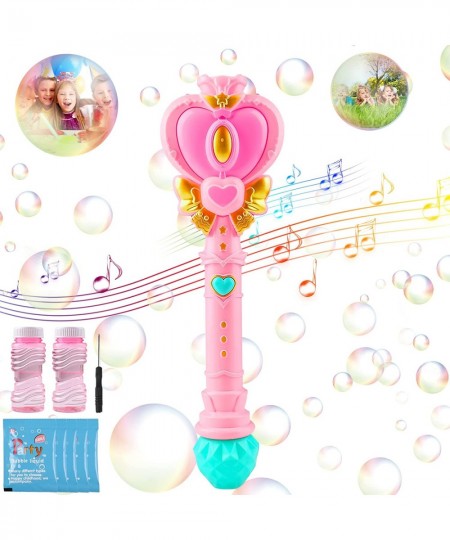 Bubble Wand for Kids Princess Bubble Machine Blower Maker Machine and Light Christmas Toys Gifts for Toddlers Outdoor 1 2 3 4...