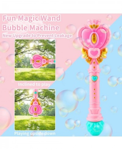 Bubble Wand for Kids Princess Bubble Machine Blower Maker Machine and Light Christmas Toys Gifts for Toddlers Outdoor 1 2 3 4...