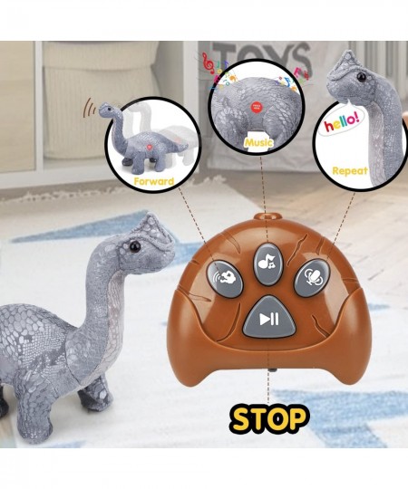 Remote Control Dinosaur Toys for Kids 3 4 5 6 7+ Electronic Walking Dinosaur Toys Brontosaurus Plush Dinosaur Toys Dinosaur S...