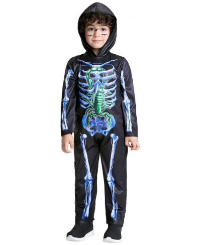 Skeleton Costume Bones Jumpsuit Bodysuit Set $30.39 - Kids' Costumes