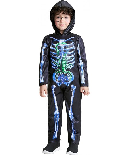 Skeleton Costume Bones Jumpsuit Bodysuit Set $30.39 - Kids' Costumes