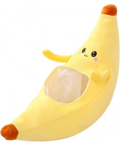 Plush Banana Hat Costume Banana Hat Funny Head Cover Cosplay Dress Up Banana Cap Cartoon Fruit Hat for Holiday Party Carnival...