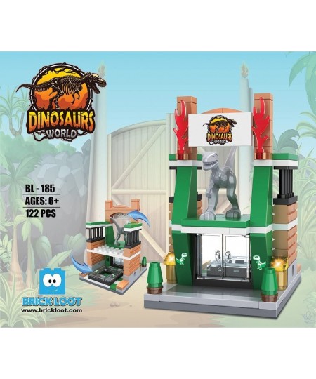 Exclusive Mini City Dino Dinosaurs World - Custom Designed Model - Set is Compatible with Other Major Brick Brands - 122 Piec...