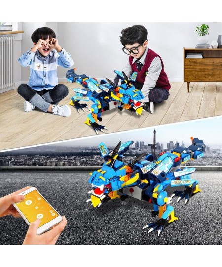 Dragon Building Blocks with RC and APP Control Cool Building Bricks Toy with Power STEM Project Educational Building Set Toys...