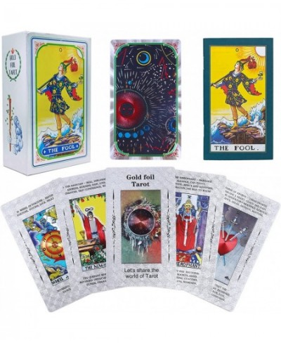 Tarot Cards for Beginners with Meanings on Them 78 Tarot Deck with Guide Book Plastic Waterproof Holographic Tarot Cards with...