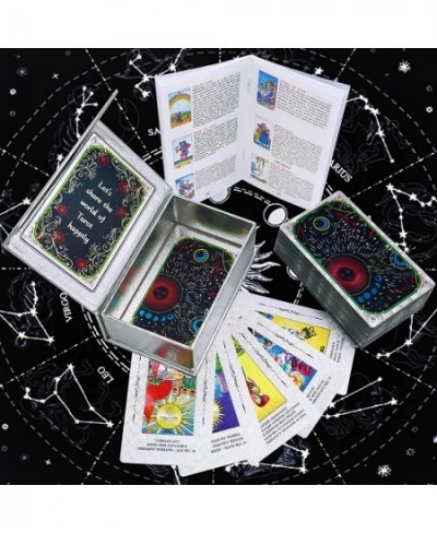 Tarot Cards for Beginners with Meanings on Them 78 Tarot Deck with Guide Book Plastic Waterproof Holographic Tarot Cards with...