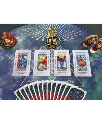 Tarot Cards for Beginners with Meanings on Them 78 Tarot Deck with Guide Book Plastic Waterproof Holographic Tarot Cards with...