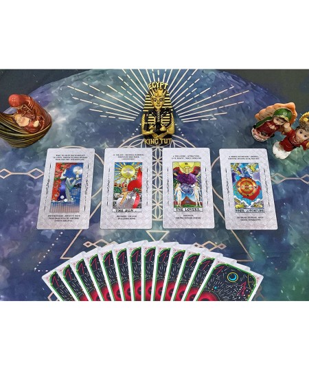 Tarot Cards for Beginners with Meanings on Them 78 Tarot Deck with Guide Book Plastic Waterproof Holographic Tarot Cards with...