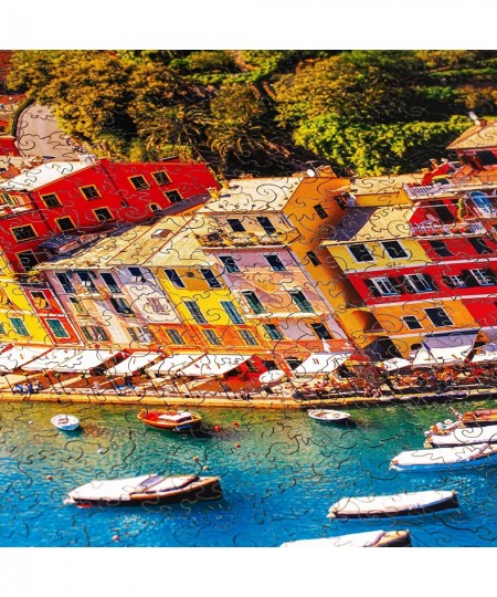 Wooden Jigsaw Puzzles - Nature Italian Riviera 500 pcs King Size 16.9"x11.8" Beautiful Gift Package Unique Shape Best Gift fo...