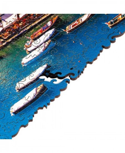 Wooden Jigsaw Puzzles - Nature Italian Riviera 500 pcs King Size 16.9"x11.8" Beautiful Gift Package Unique Shape Best Gift fo...