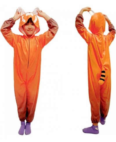 Turn Red Costume Mei's Red Panda Cosplay for Girls Kids Halloween Meilin Panda Jumpsuit $35.52 - Kids' Costumes