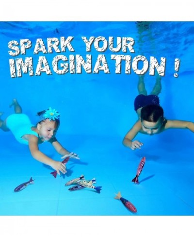 8 Pack Torpedo Bandits Diving Toy Rockets - Swimming Pool Underwater Game for Kids and Adults - Shark Design 8 Colors $18.17 ...