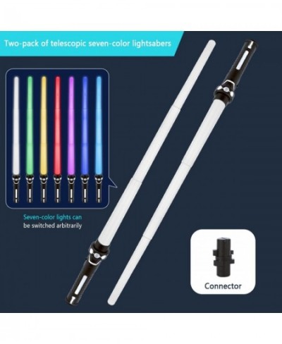 2 Pack Light Saber RGB 7 Colors Changing Dueling Light up Sabers with Light and Sound LED Light Swords Smooth Swing for Adult...