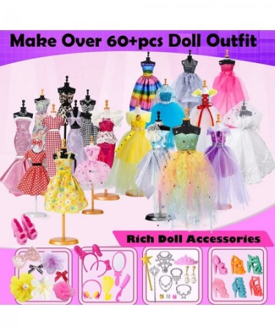 400+Pcs Girls Fashion Design Kids Sewing Craft Kit for Making 60 Pack Doll Cloth Accessories Dress Up Art Crafts for Girl Age...