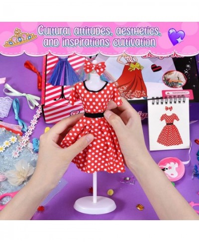 400+Pcs Girls Fashion Design Kids Sewing Craft Kit for Making 60 Pack Doll Cloth Accessories Dress Up Art Crafts for Girl Age...