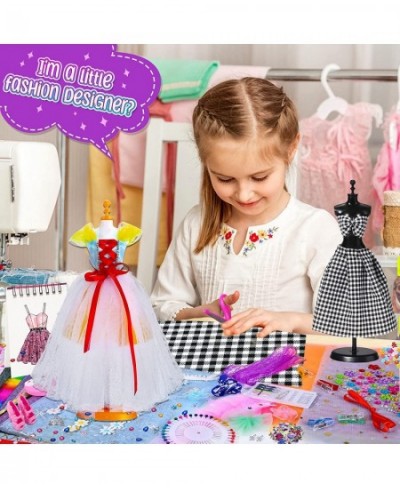 400+Pcs Girls Fashion Design Kids Sewing Craft Kit for Making 60 Pack Doll Cloth Accessories Dress Up Art Crafts for Girl Age...