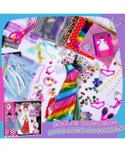 400+Pcs Girls Fashion Design Kids Sewing Craft Kit for Making 60 Pack Doll Cloth Accessories Dress Up Art Crafts for Girl Age...