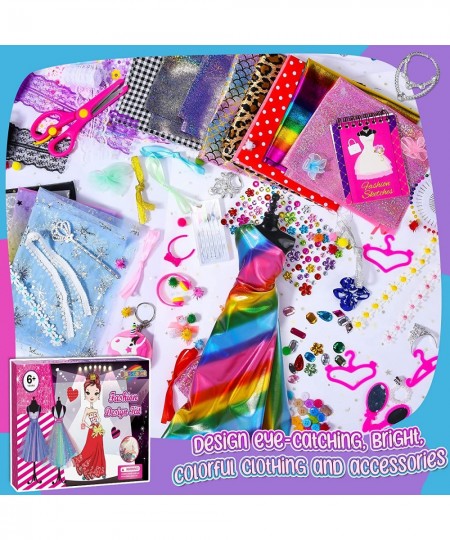 400+Pcs Girls Fashion Design Kids Sewing Craft Kit for Making 60 Pack Doll Cloth Accessories Dress Up Art Crafts for Girl Age...