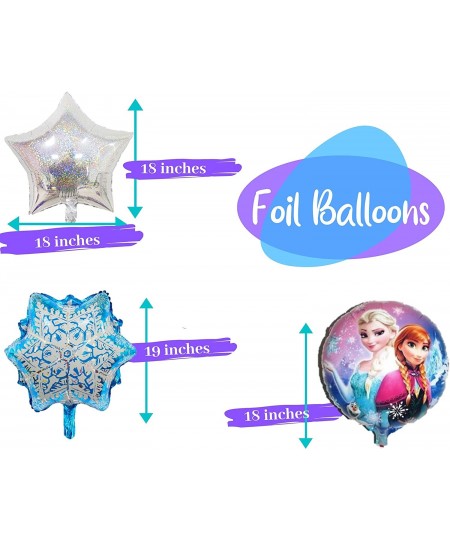 Frozen Birthday Party Supplies. Elsa and Anna Balloon Bouquet. Olaf and Snowflakes Balloon. Metallic Tinsel Foil Fringe. 28pc...