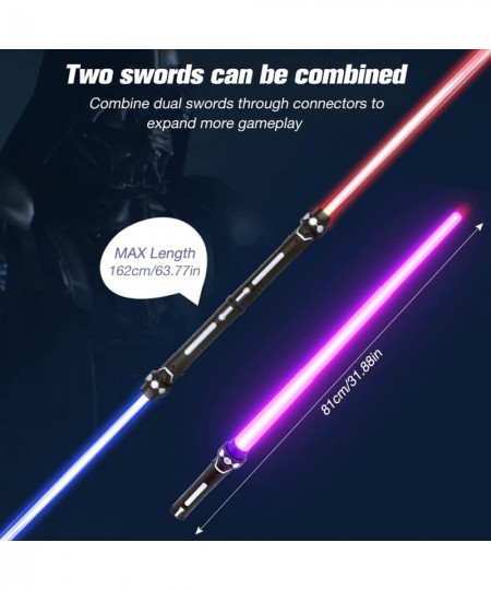 2 Pack Light Saber RGB 7 Colors Changing Dueling Light up Sabers with Light and Sound LED Light Swords Smooth Swing for Adult...