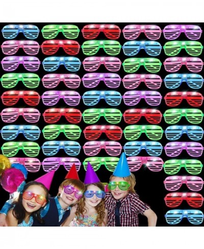 60 Pack Light Up Glasses 6 Neon Color Led Glasses Glow in The Dark Party Supplies Glow Stick Glasses Light up 4th of July Par...