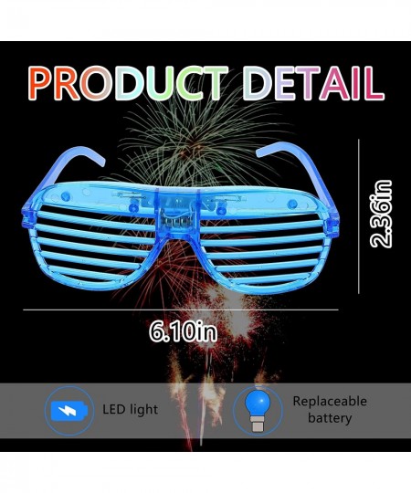 60 Pack Light Up Glasses 6 Neon Color Led Glasses Glow in The Dark Party Supplies Glow Stick Glasses Light up 4th of July Par...