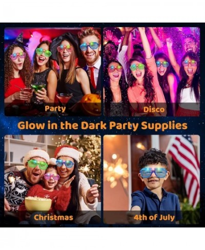 60 Pack Light Up Glasses 6 Neon Color Led Glasses Glow in The Dark Party Supplies Glow Stick Glasses Light up 4th of July Par...