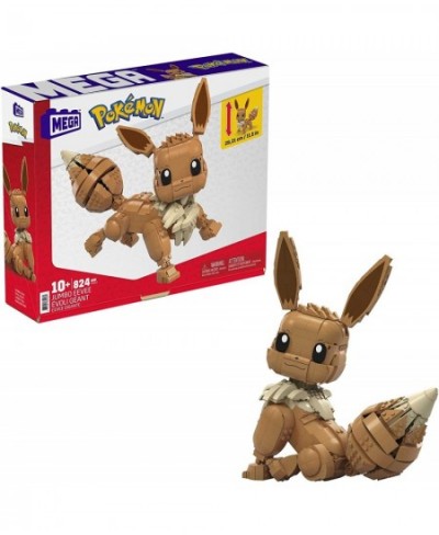 Pokémon Jumbo Eevee Toy Building Set 11 inches Tall poseable 824 Bricks and Pieces for Boys and Girls Ages 6 and up $84.92 - ...