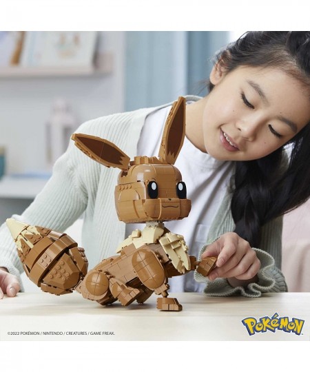 Pokémon Jumbo Eevee Toy Building Set 11 inches Tall poseable 824 Bricks and Pieces for Boys and Girls Ages 6 and up $84.92 - ...