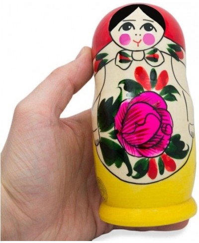 Set of 6 Wooden Dolls Nesting Dolls Semenov Matryoshka 5.75 Inches $25.62 - Nesting Dolls