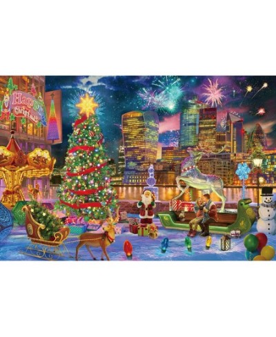 Puzzles Wooden Jigsaw Puzzle 1000 Pieces for Adults and Kids (Christmas Comes to Town) $22.37 - Jigsaw Puzzles