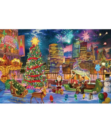 Puzzles Wooden Jigsaw Puzzle 1000 Pieces for Adults and Kids (Christmas Comes to Town) $22.37 - Jigsaw Puzzles