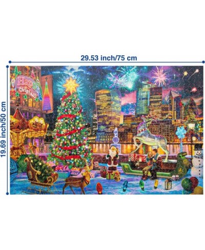 Puzzles Wooden Jigsaw Puzzle 1000 Pieces for Adults and Kids (Christmas Comes to Town) $22.37 - Jigsaw Puzzles