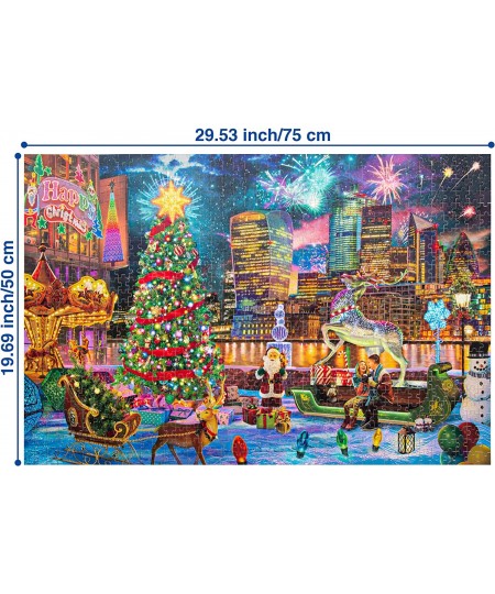 Puzzles Wooden Jigsaw Puzzle 1000 Pieces for Adults and Kids (Christmas Comes to Town) $22.37 - Jigsaw Puzzles