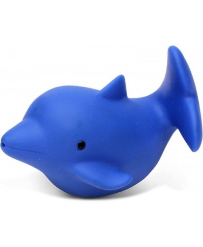 DolliBu Dolphin Bath Buddy Squirter - Floating Blue Dolphin Rubber Bath Toy Fun Water Squirting Bathtime Play For Toddlers Cu...