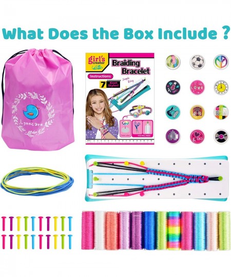 Friendship Bracelet Making Kit for Girls DIY Braided Rope Kids Jewelry Making Kit Craft Toys for 6 7 8 9 10 11 12 Years Girls...