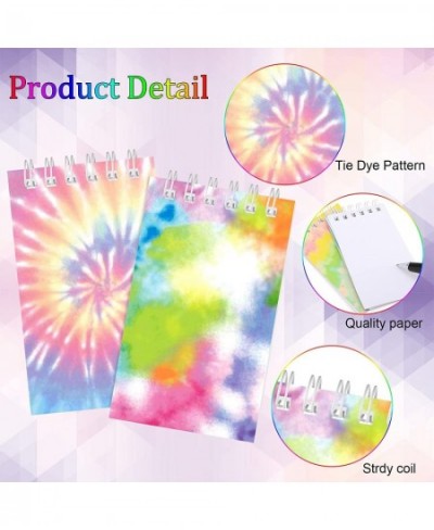 24 Pcs Mini Tie Dye Spiral Notepads Small Tie Dye Notebook Fun Coil Pocket Notebook Party Favors Cute Rainbow Note Pad for Ki...