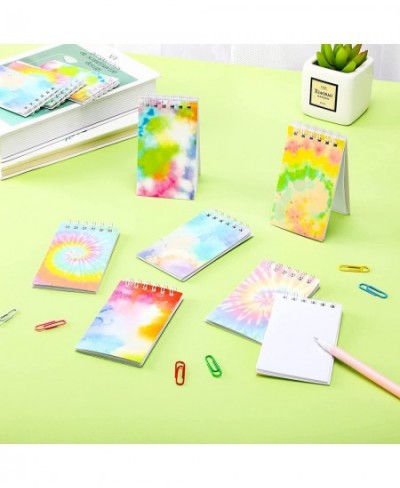 24 Pcs Mini Tie Dye Spiral Notepads Small Tie Dye Notebook Fun Coil Pocket Notebook Party Favors Cute Rainbow Note Pad for Ki...