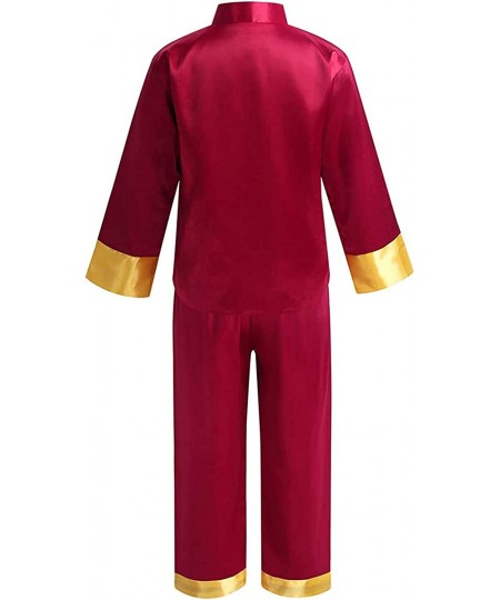 Boys Satin Embroidered Dragon Tang Uniform Traditional Chinese Kung Fu Outfit Tang Costume Martial Arts Suits $44.58 - Kids' ...