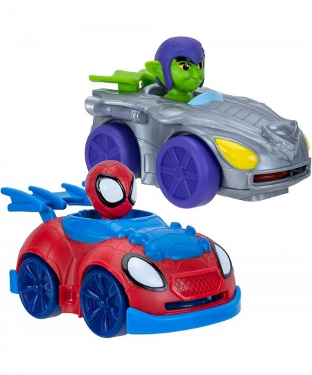 Disc Dasher Little Vehicle 2-Pack - 5” Disc Dashers Featuring Spidey Vs Green Goblin - Amazon Exclusive $22.67 - Kids' Play C...