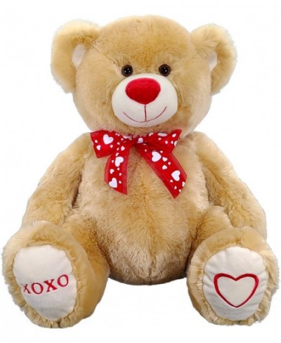 Valentine's Day Light Brown Stuffed Bear with Red Bowtie 20" Tall $42.36 - Stuffed Animals & Teddy Bears