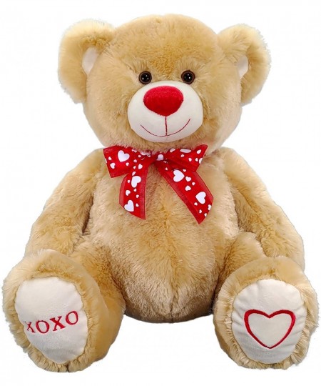 Valentine's Day Light Brown Stuffed Bear with Red Bowtie 20" Tall $42.36 - Stuffed Animals & Teddy Bears