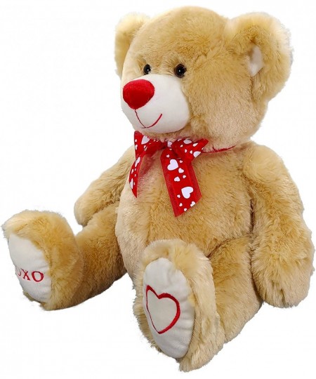 Valentine's Day Light Brown Stuffed Bear with Red Bowtie 20" Tall $42.36 - Stuffed Animals & Teddy Bears