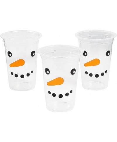 Snowman Plastic Cups – Bulk set of 50 each holds 16 oz - Christmas Party Supplies $21.36 - Kids' Party Tableware